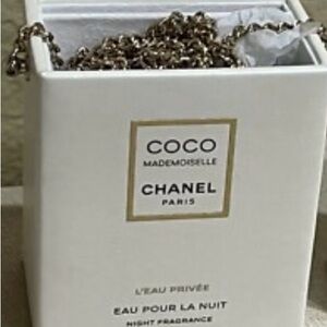 CHANEL Coco Mademoiselle Box Bag with Long Chain Shoulder Strap